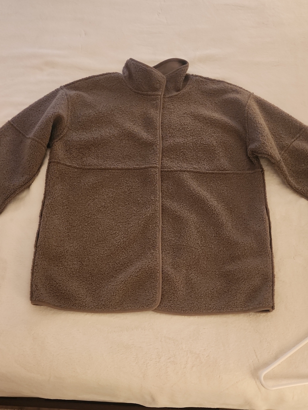Tribal Reversible Cozy Coat in Taupe Grey